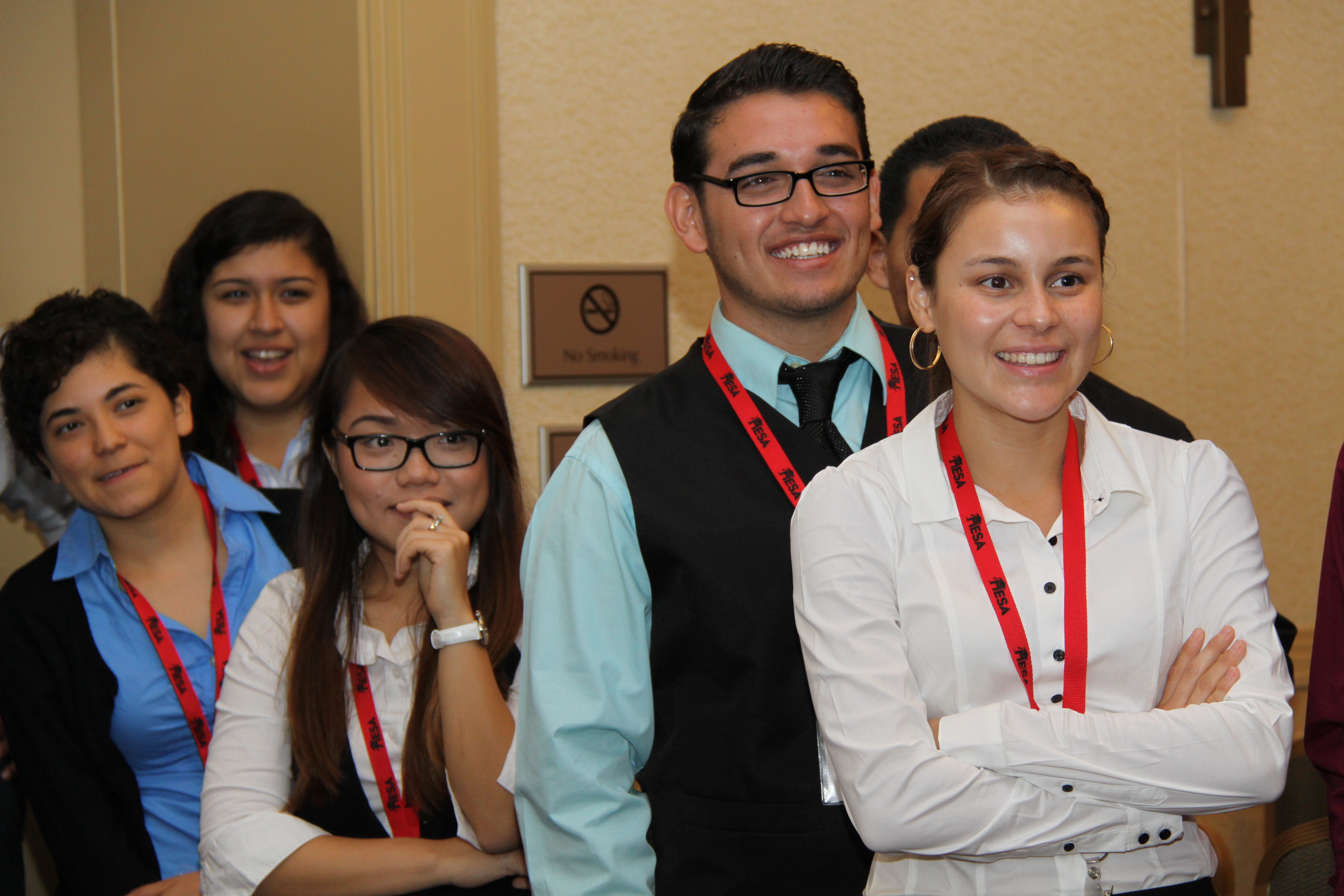 group of STEM students smiling